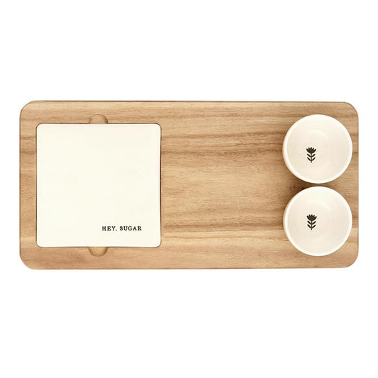 Dessert Board with Ceramic Tray + Bowls