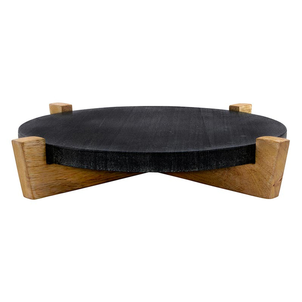 Black Marble Board on Wood Stand