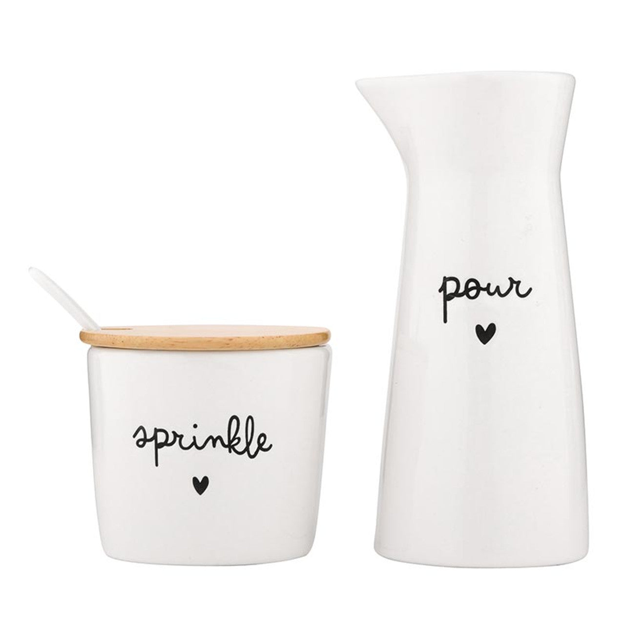 Ceramic Creamer + Sugar - Set of 2
