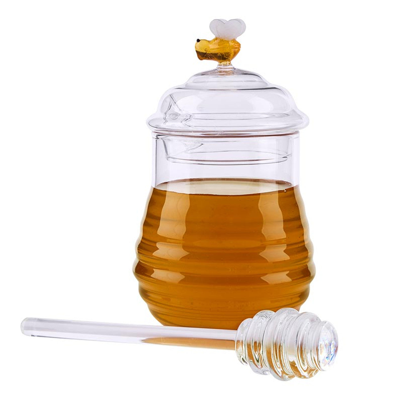 Glass Honey Jar + Dipper