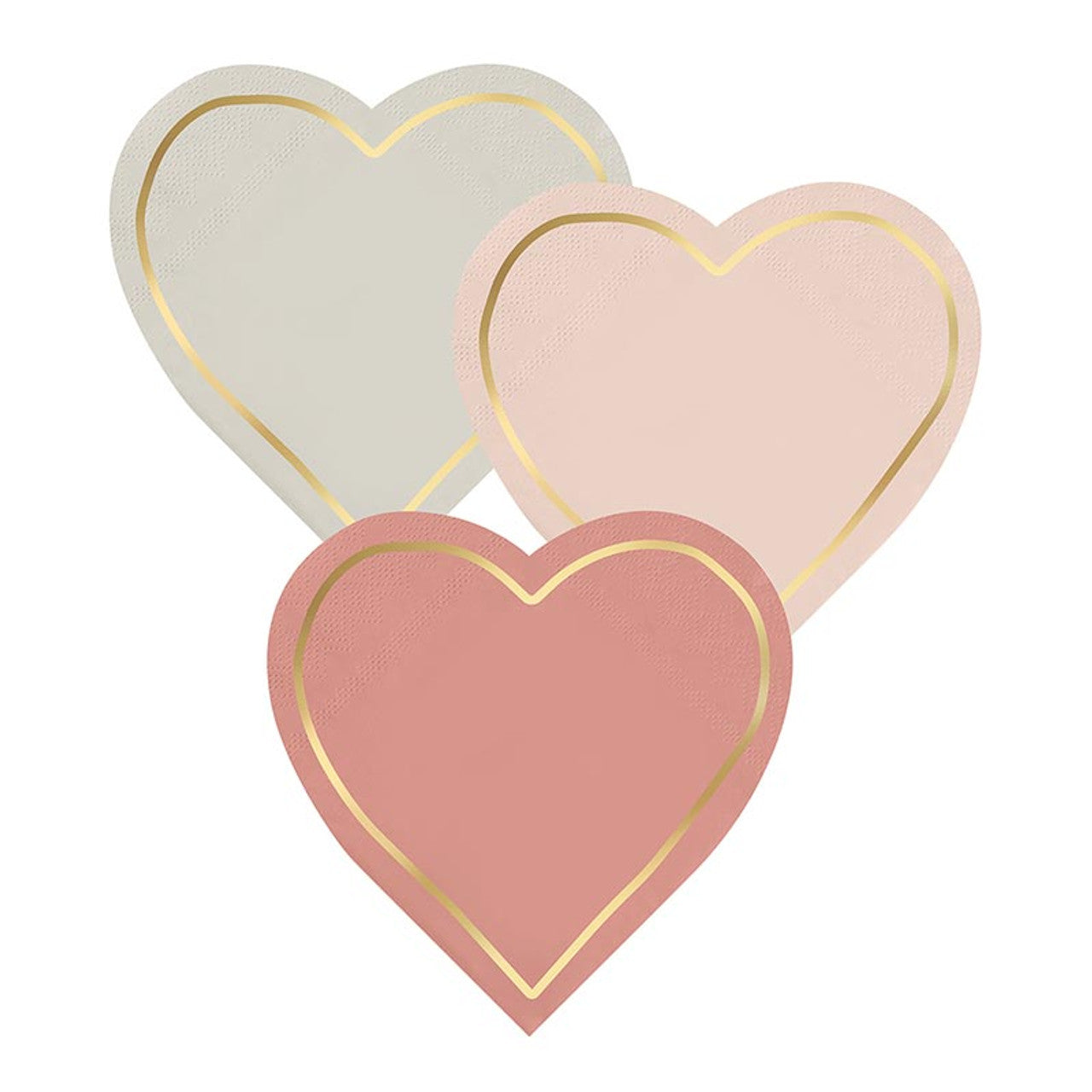 Die-Cut Cocktail Napkins - Hearts