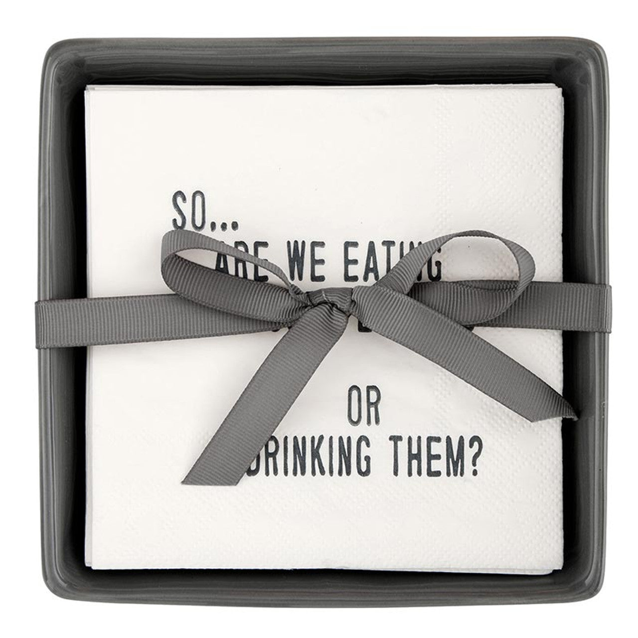 Face to Face Ceramic Napkin Tray + Napkins - So Are We