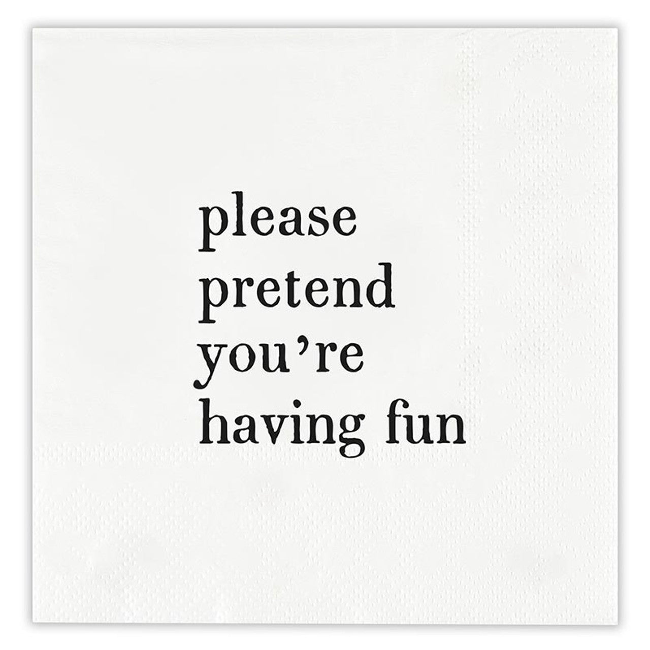 Face to Face Paper Cocktail Napkins - Please Pretend