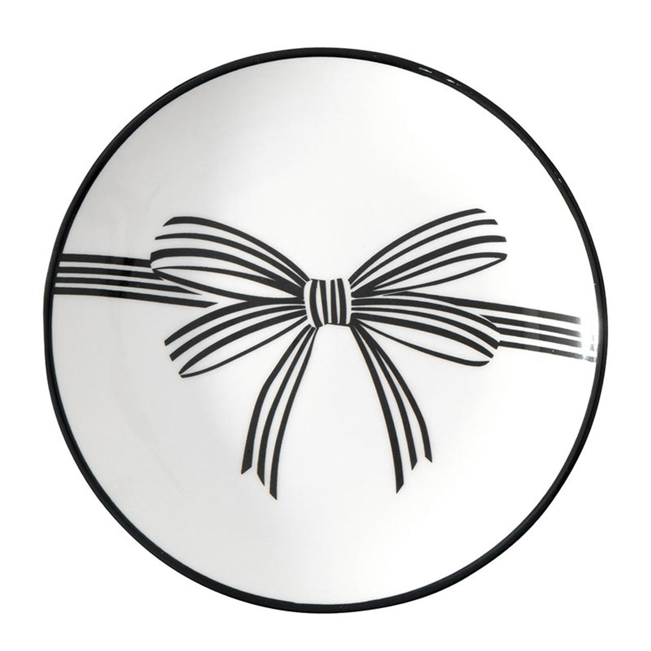 Black Bow Appetizer Plates - Set of 4