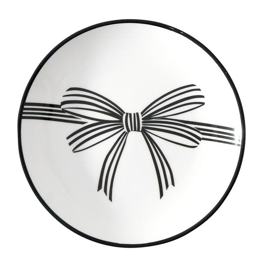 Black Bow Appetizer Plates - Set of 4