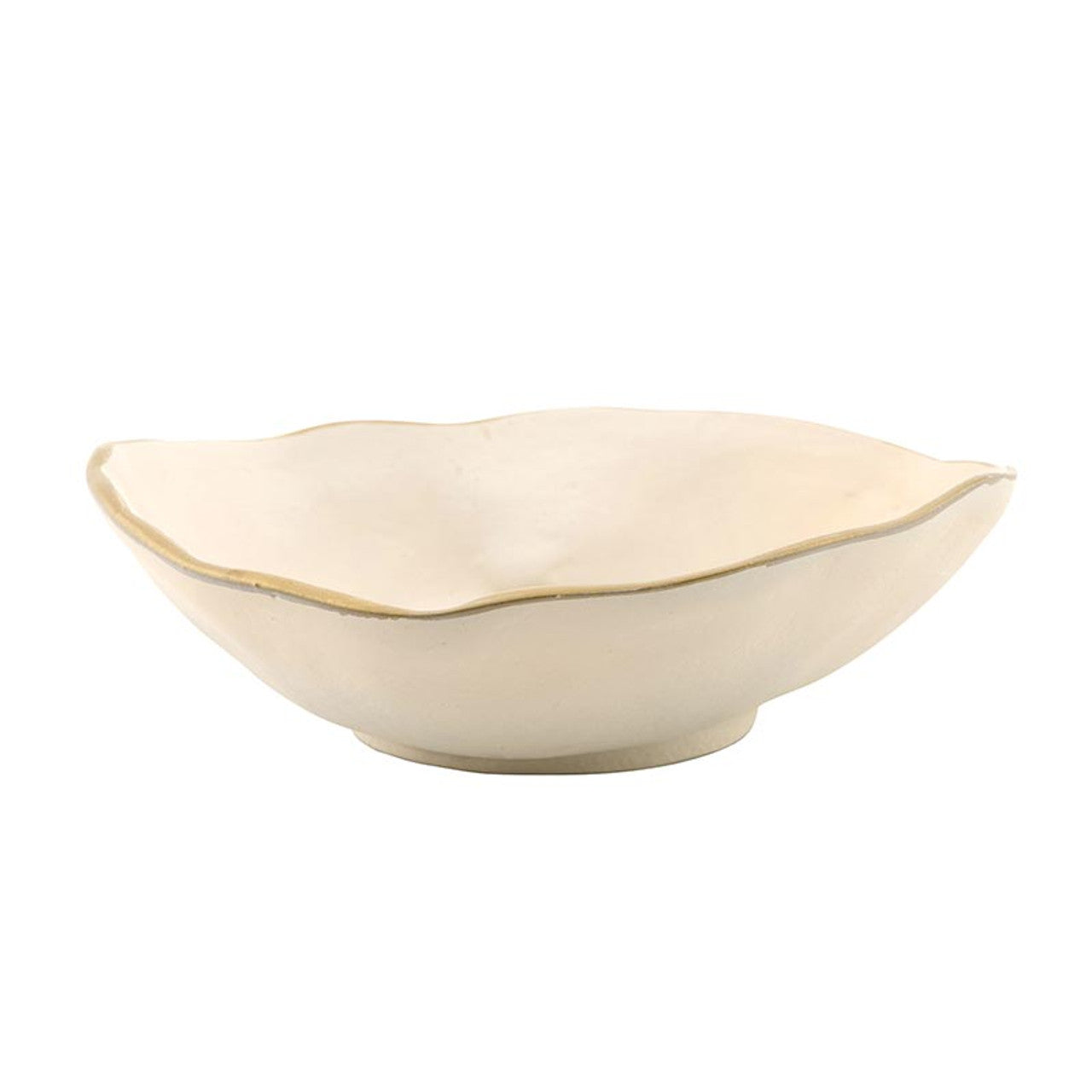 Gold Rim Aluminum Bowl - Small