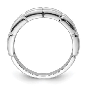 Men's 1/4 Cttw Black & White Diamond Band in Sterling Silver