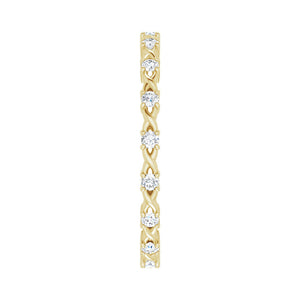 1.714K Yellow Gold 1/4 CTW Diamond Eternity Band