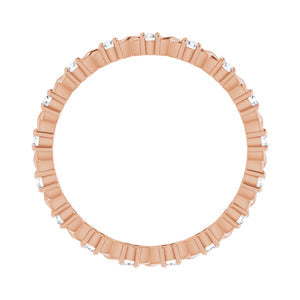 1.714K Rose Gold 1/4 CTW Diamond Eternity Band