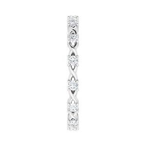 1.714K White Gold 1/4 CTW Diamond Eternity Band