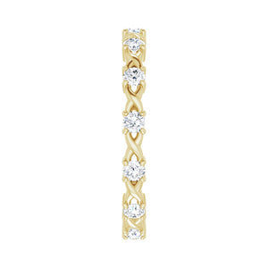 14K Yellow Gold 3/8 CTW Diamond Eternity Band