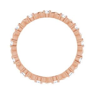 14K Rose Gold 3/8 CTW Diamond Eternity Band