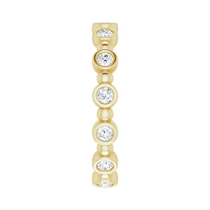 3.14K Yellow Gold 1/2 CTW Diamond Bezel Set Eternity Band