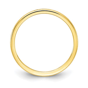 1.10k Yellow Gold Milgrain Stackable Band