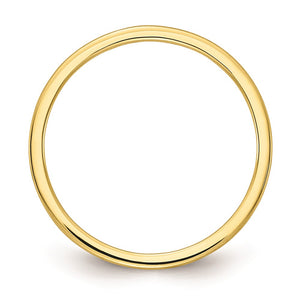 1.10k Yellow Gold Half Round Satin Stackable Band