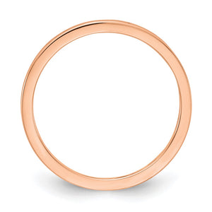 1.14k Rose Gold Crisscross Flat Stackable Band
