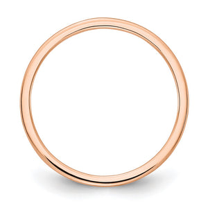 1.14k Rose Gold Half Round Satin Stackable Band