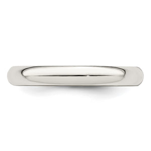 3mm Sterling Silver Stackable Polished Half Round Band