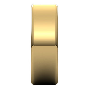 10K Yellow Gold Polished Round Edge Comfort Fit Flat Band