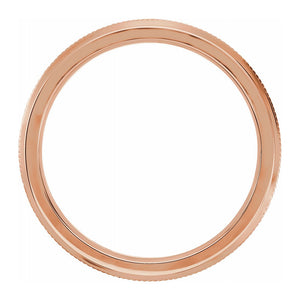 2.14K Rose Gold Knife Edge Standard Fit Band