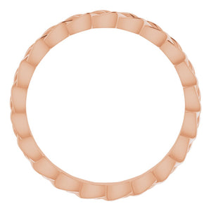14K Rose Gold Woven Standard Fit Band