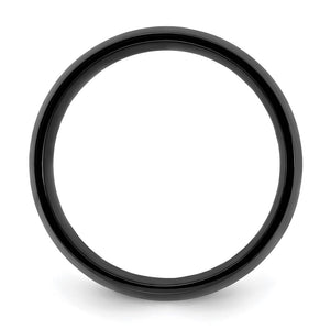 Cobalt Black Plated & Polished Half Round Standard Fit Band