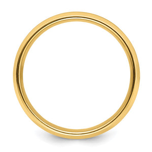 14K Yellow Gold Brushed Beveled Edge Comfort Fit Band