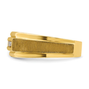 14K Yellow Gold 5-Stone 1/4 Ctw Lab Created Diamond Tapered Band