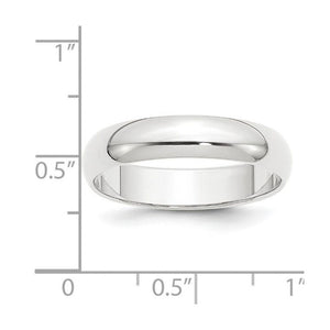 3mm to Platinum Light Weight Half Round Standard Fit Band