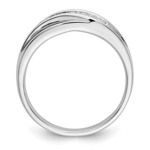 Men's 6.14K White or Yellow Gold 1/4 Ctw Diamond Tapered Band