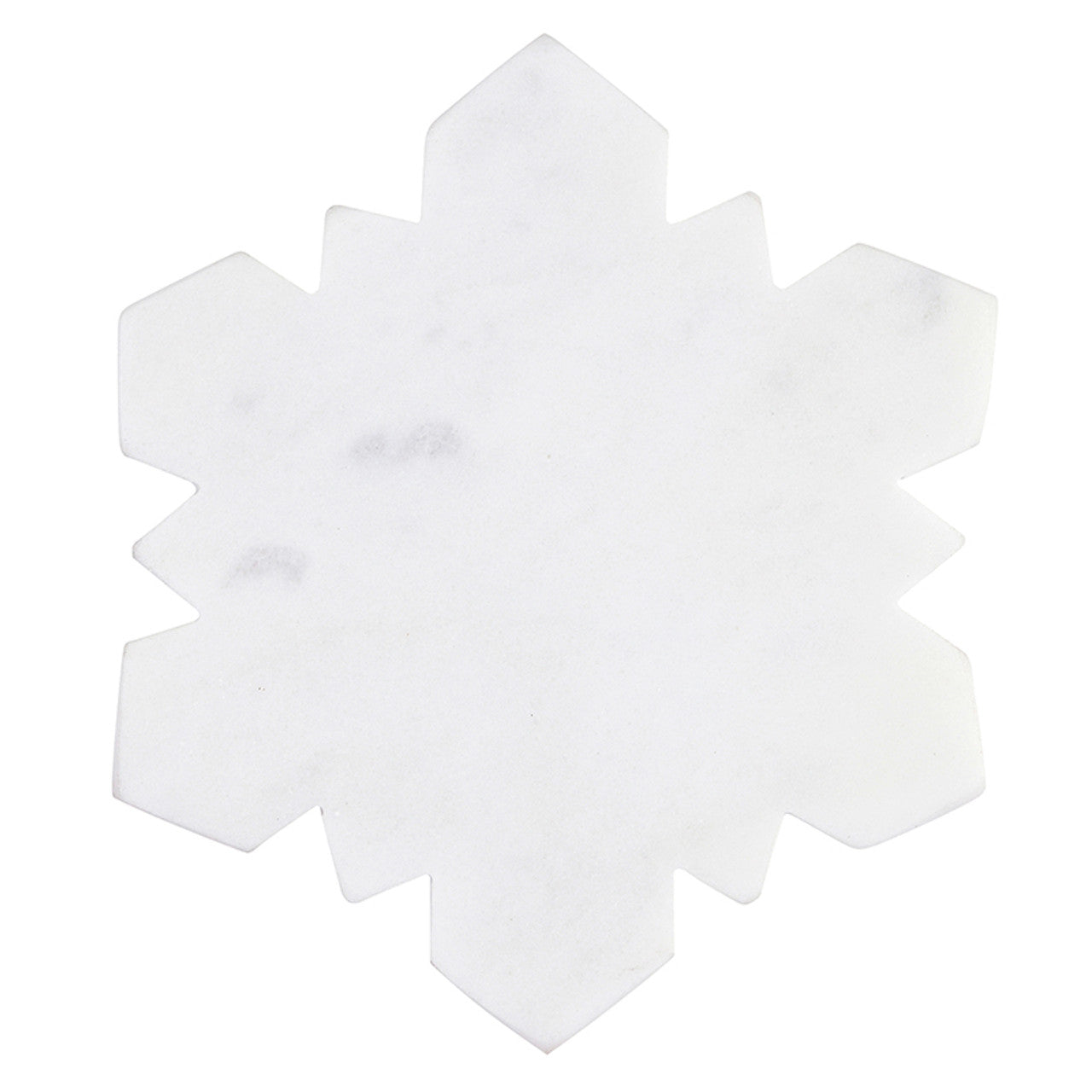 Die-Cut Snowflake Marble Coasters - Set of 4