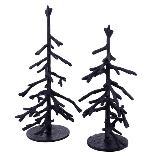 Black Metal Twig Trees - Set of 2