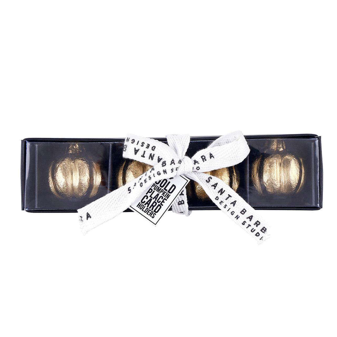 Gold Pumpkin Placecard Holders - Set of 4