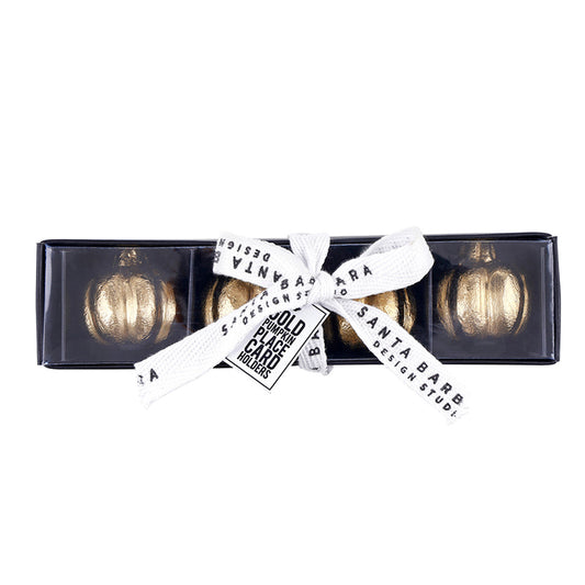 Gold Pumpkin Placecard Holders - Set of 4