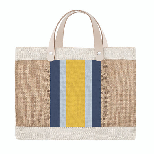 Mini Market Tote - Yellow Stripe