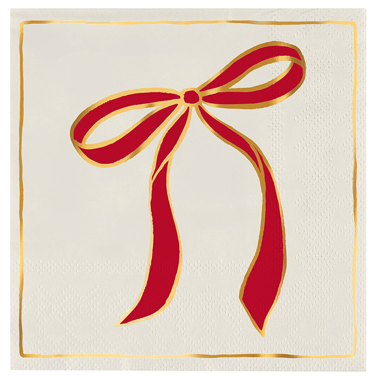 Cocktail Napkins - Red Bow