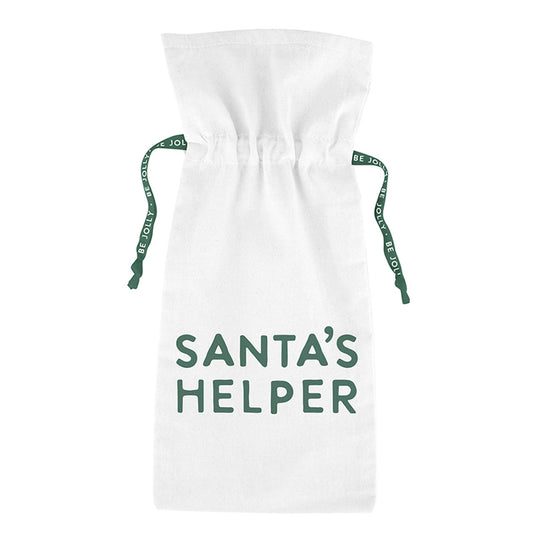 Face to Face Muslin Wine Bag - Santa's Helper