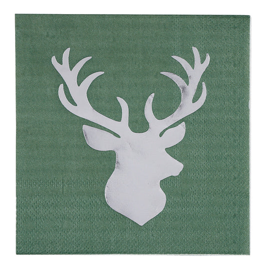 Face to Face Paper Cocktail Napkins - Deer