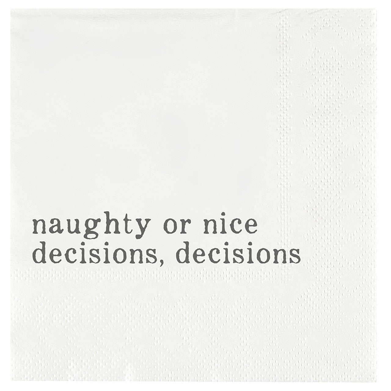 Face to Face Paper Cocktail Napkins - Naughty or Nice