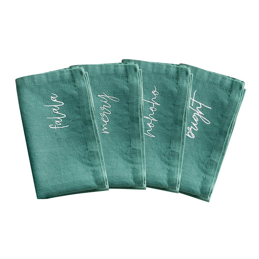 Face to Face Embroidered Napkins - Gather