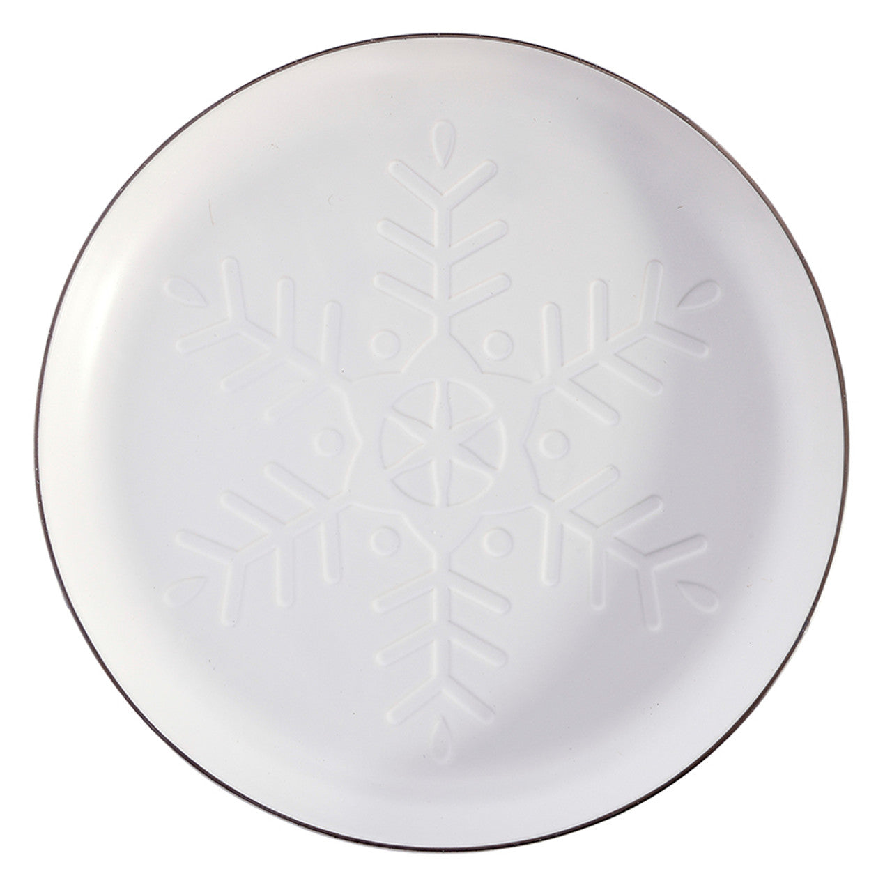 Face to Face Ceramic Serving Platter - Snowflake