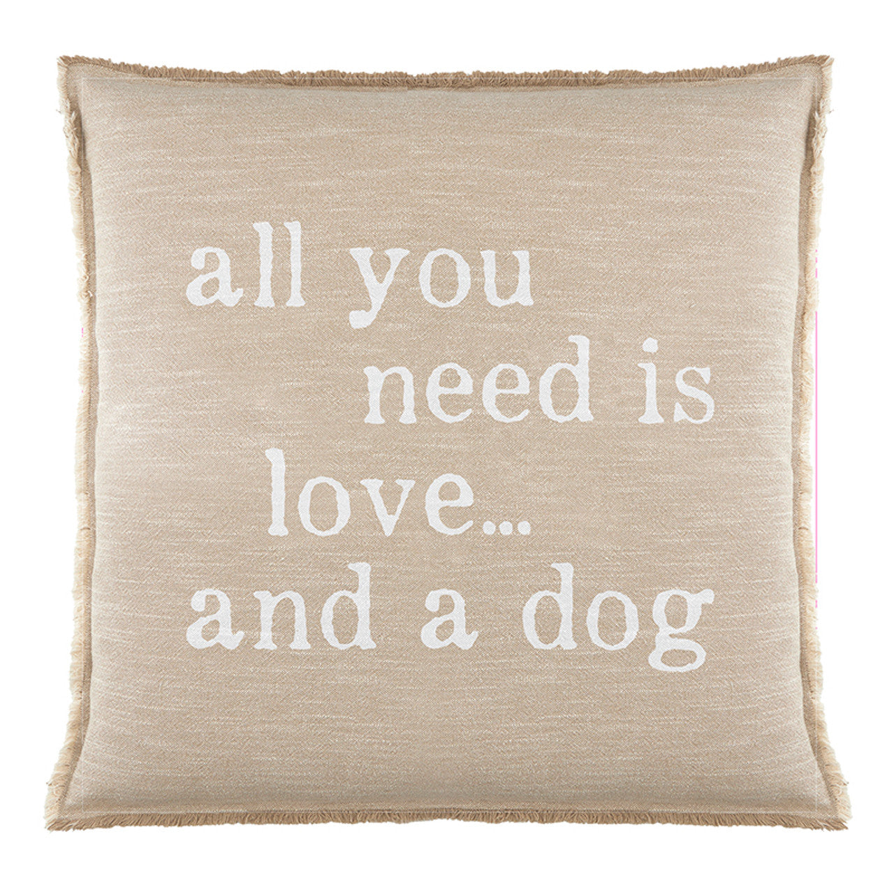 Face to Face Euro Pillow - Love and A Dog