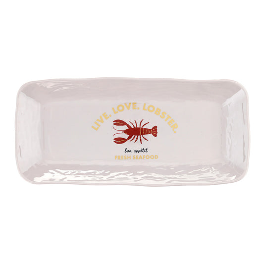 Melamine Serving Platter - Live. Love. Lobster