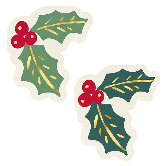 Die-Cut Napkins - Holly