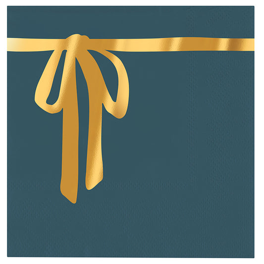 Cocktail Napkins - Gold Bow