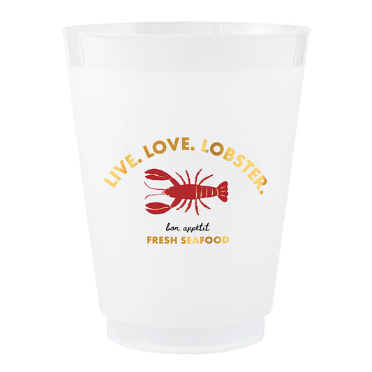 Frost Cups - Live Love Lobster - Set of 8