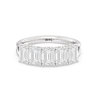 Elegance Hidden Halo Emerald Five Stone Anniversary Ring