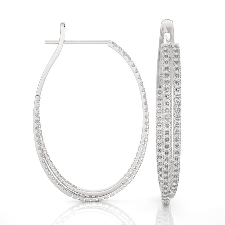 Luxe Interwoven Lab Grown Diamond Hoop Earring