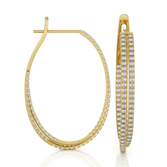 Luxe Interwoven Lab Grown Diamond Hoop Earring