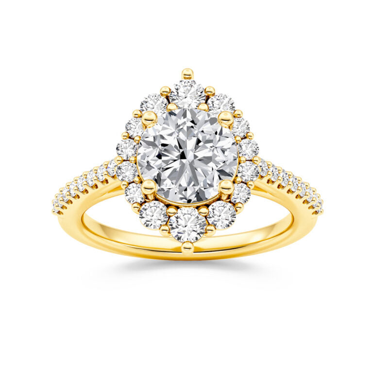 Ever Bloom Round Lab Grown Diamond Engagement Ring